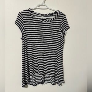 Flowy Black and White Women's Top